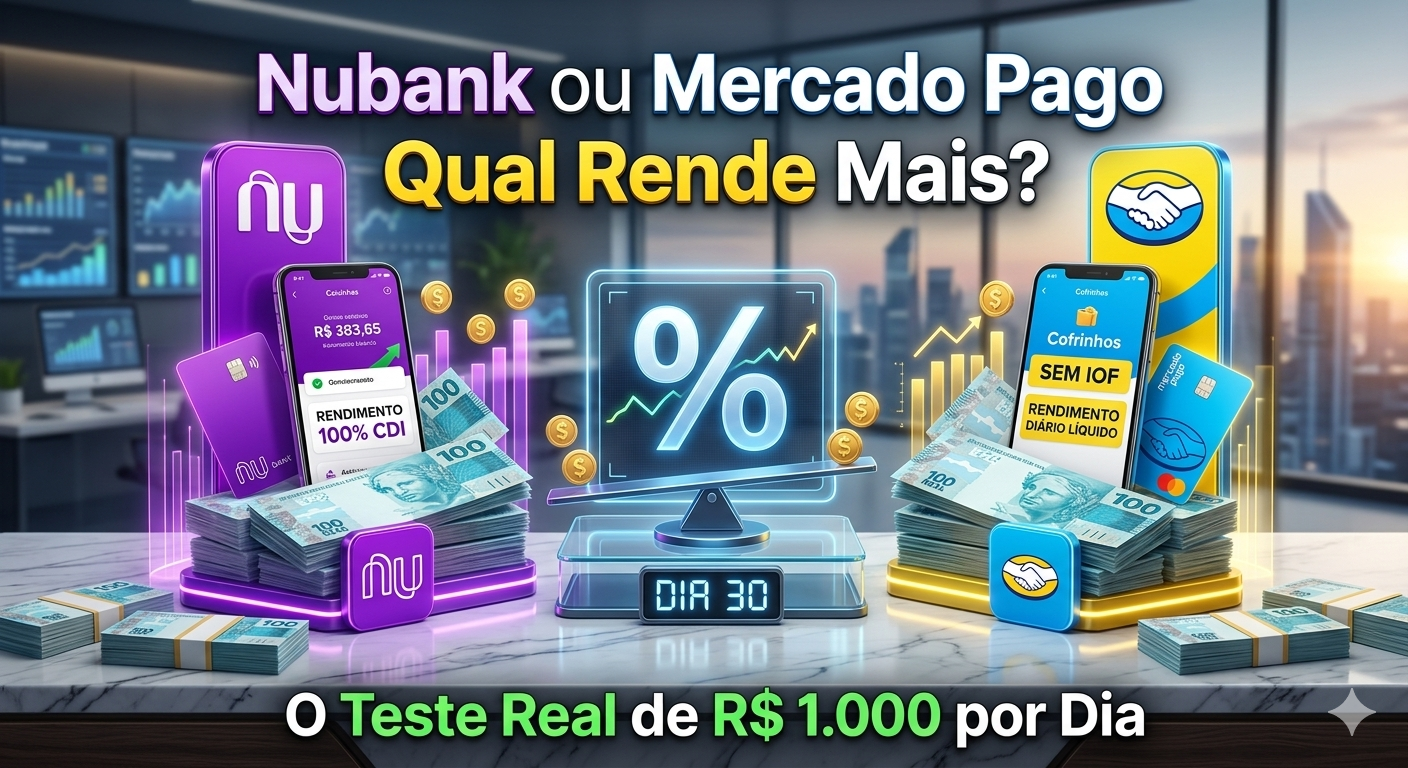 Nubank ou Mercado Pago Qual Rende Mais O Teste Real de R$ 1.000 por Dia